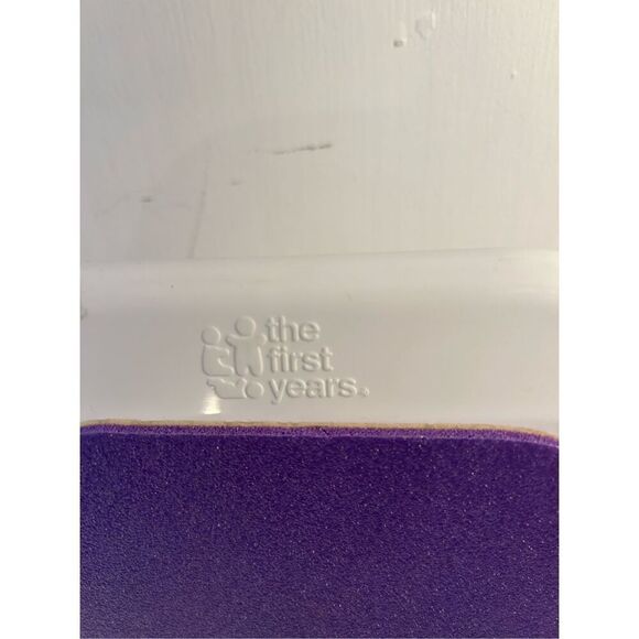 The First Years Reclining Baby Bath Vintage White Purple Green - Picture 4 of 8